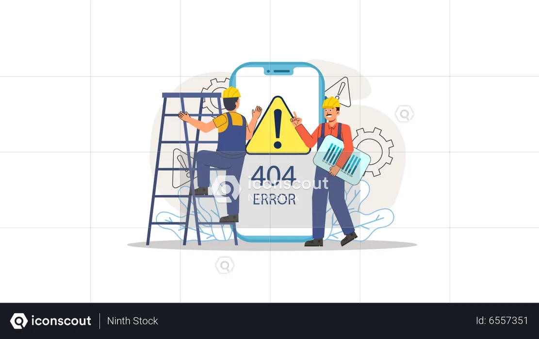 Data center error  Illustration