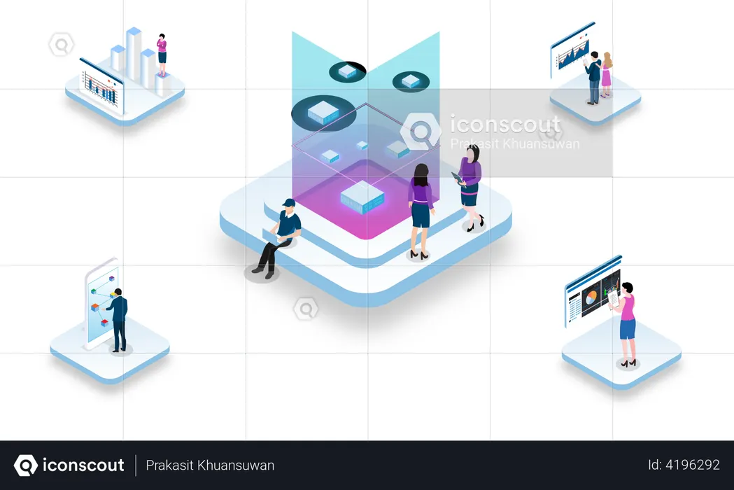 Data center technology  Illustration