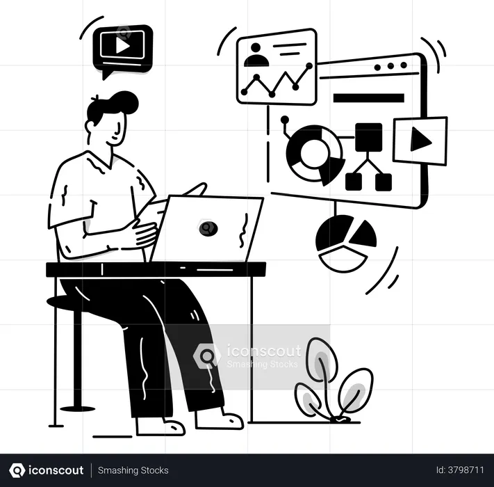 Data Developer  Illustration