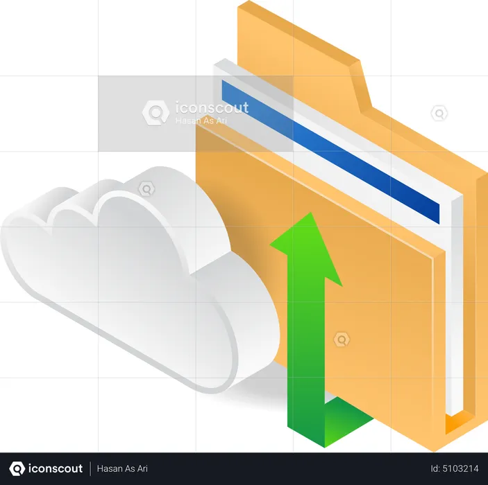 Data folder out of cloud server  Illustration