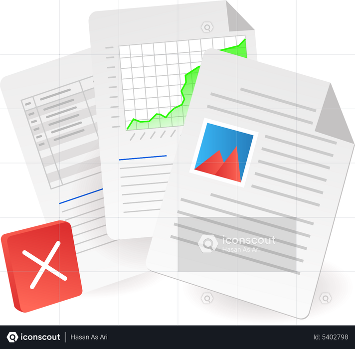 Best premium data incomplete illustration download in png vector format