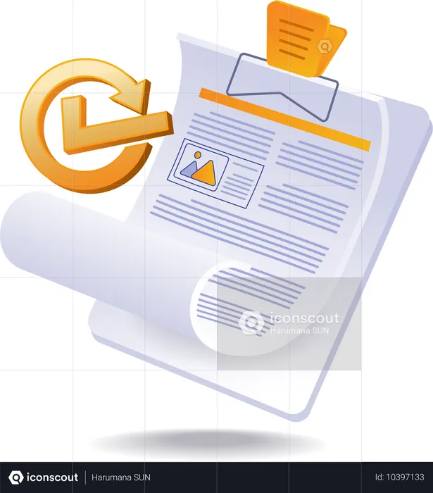 Data information paper sheet on clipboard  Illustration