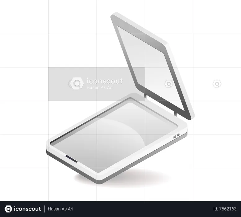Data paper scanner tool  Illustration