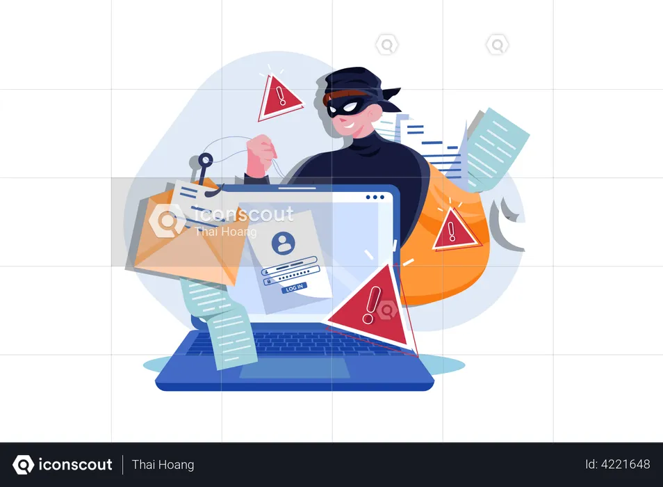 Data phishing  Illustration