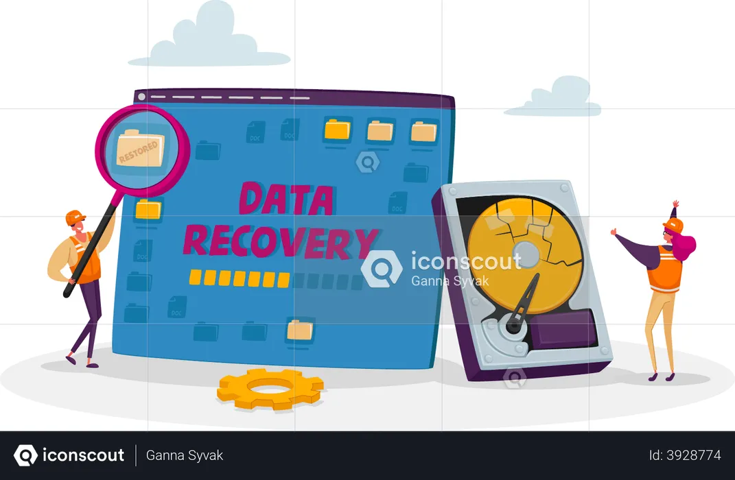 Data recovery service  Illustration