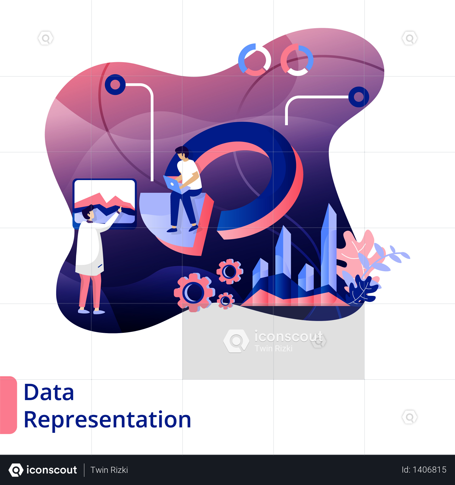 Premium Data Representation Illustration download in PNG & Vector format