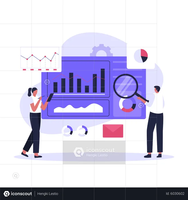 Data Research Illustration - Free Download Business Illustrations ...