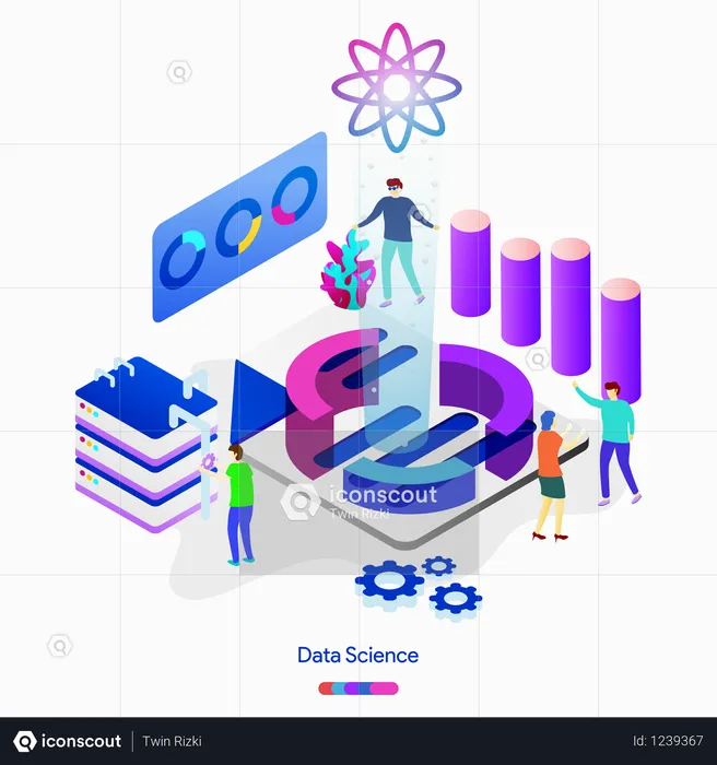 Data Science illustration concept  Illustration