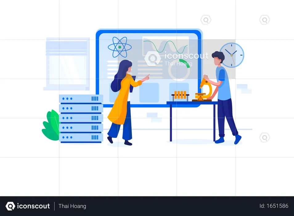 Best Data scientist Illustration download in PNG & Vector format