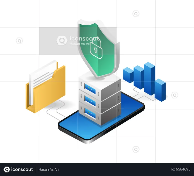 Data Security Analysis Software In Smartphone  Illustration