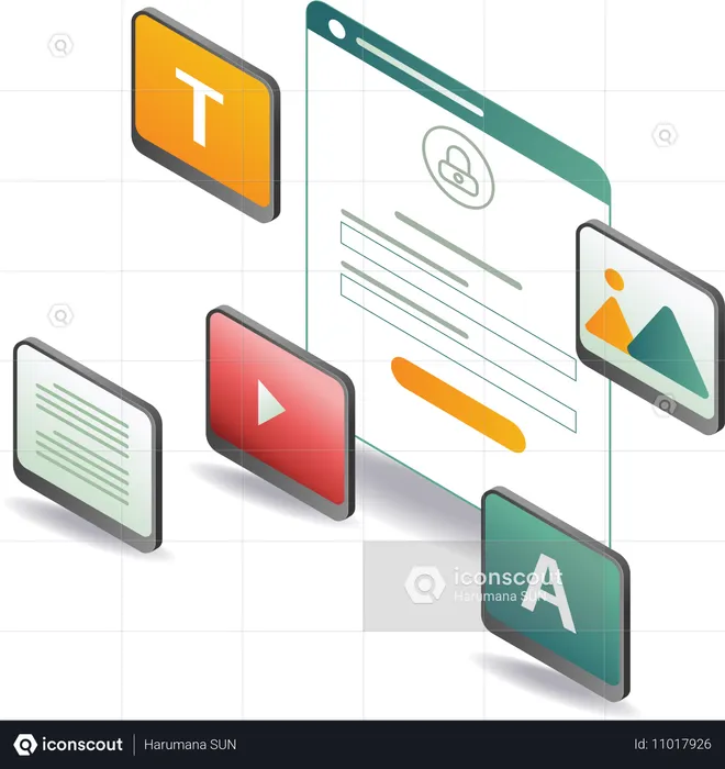 Data security and password management  Illustration