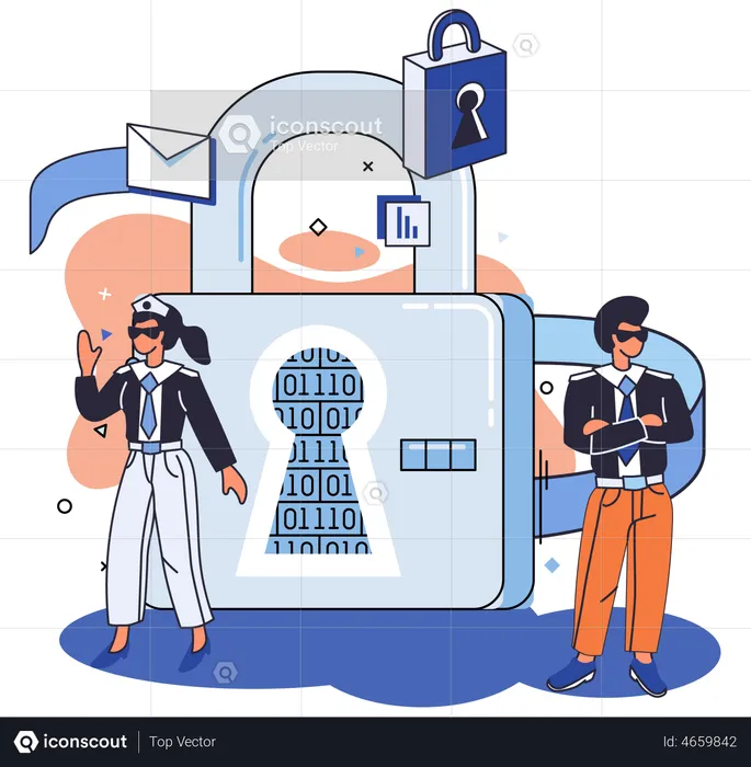 Data security and privacy  Illustration