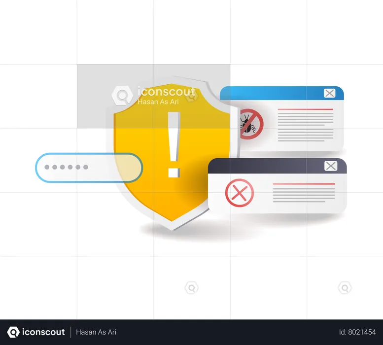 Data Security Warning  Illustration