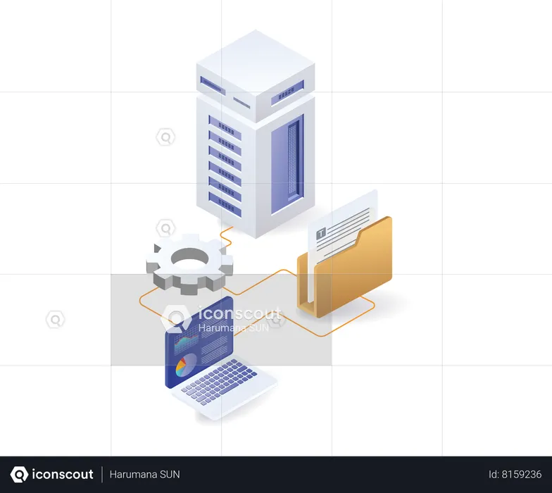 Data server maintenance mechanism process  Illustration