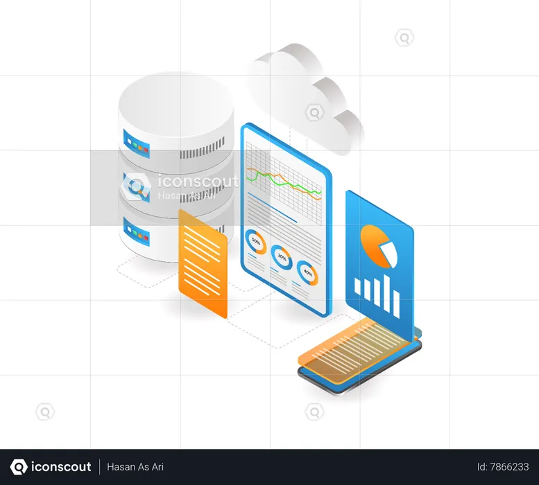 Data server performance analysis database  Illustration