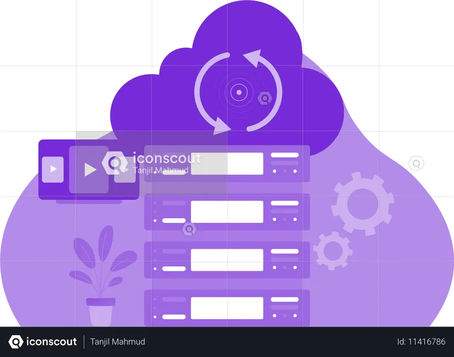 Data server Synchronization and Development  Illustration