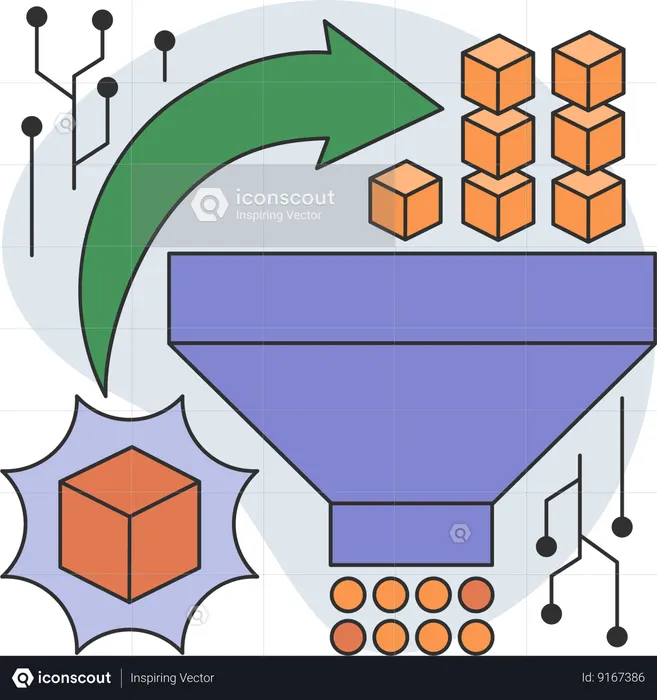 Data sorting of web data  Illustration