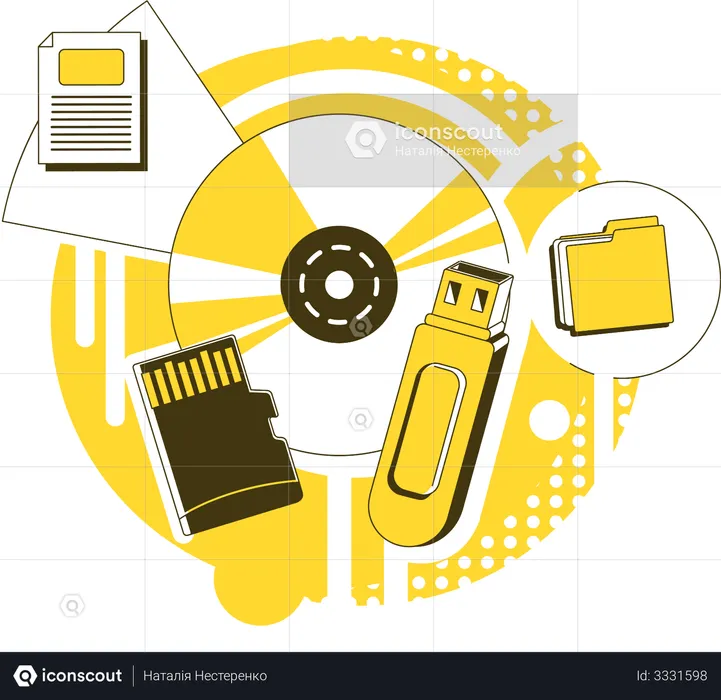 Data storage devices  Illustration
