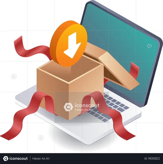 Data Storage for Server Operators on Computers  Illustration