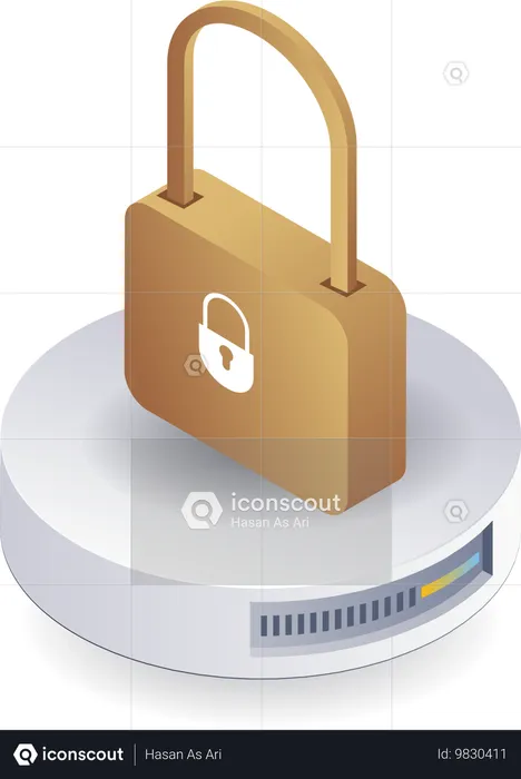 Database Security Lockdown  Illustration