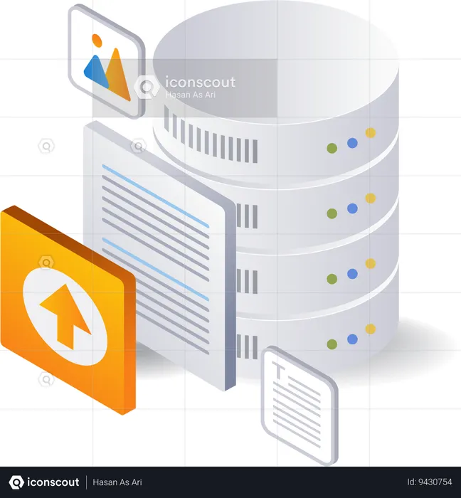 Database server technology  Illustration