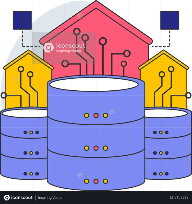 Database warehouse  Illustration