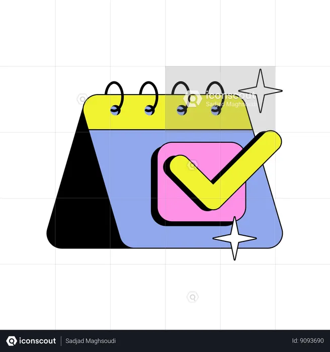 Date Calendar Check  Illustration