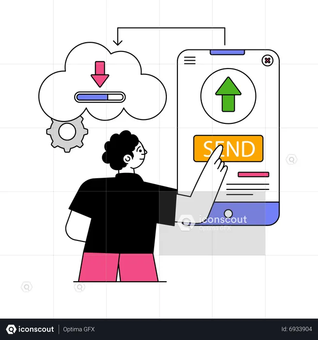 Datenübertragung  Illustration