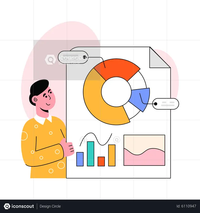 Daten Präsentation  Illustration