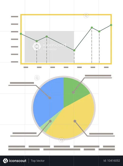 Datendiagramm und Grafik an Bord  Illustration