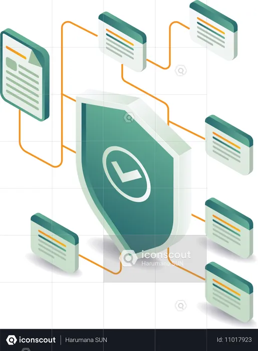 Datennetzwerk- und Sicherheitsmanagement  Illustration