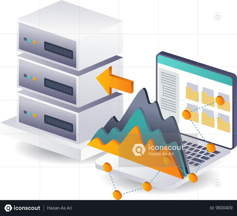 Sicherheitsanalyse für Datenübertragungsordner  Illustration