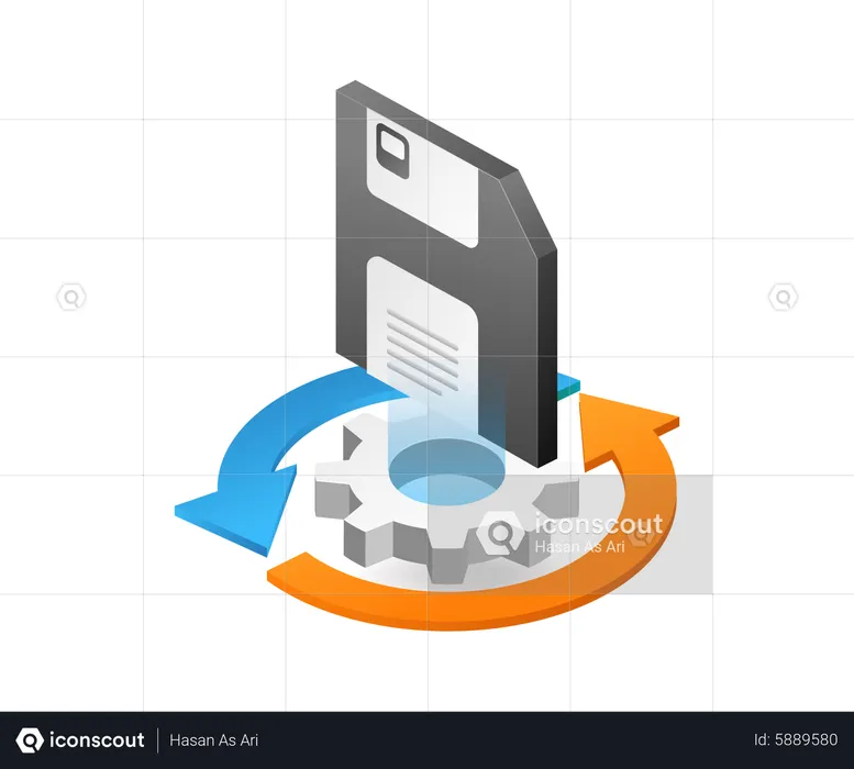 Datenwiederherstellungsprozess  Illustration