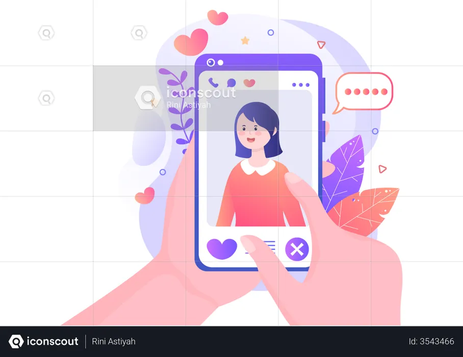 Dating app  Illustration