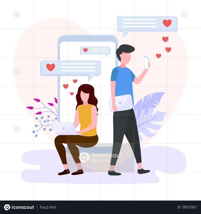 Dating App  Illustration