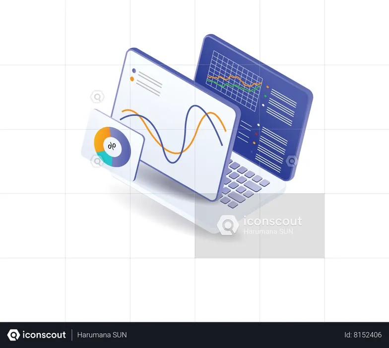 Datos de análisis digitales  Ilustración