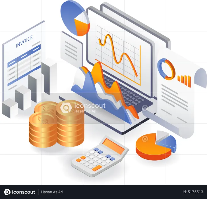 Datos de análisis financiero  Ilustración