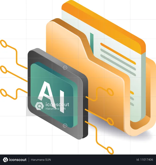 Datos de inteligencia artificial  Ilustración