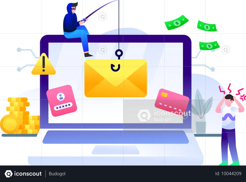 Datos de phishing  Ilustración