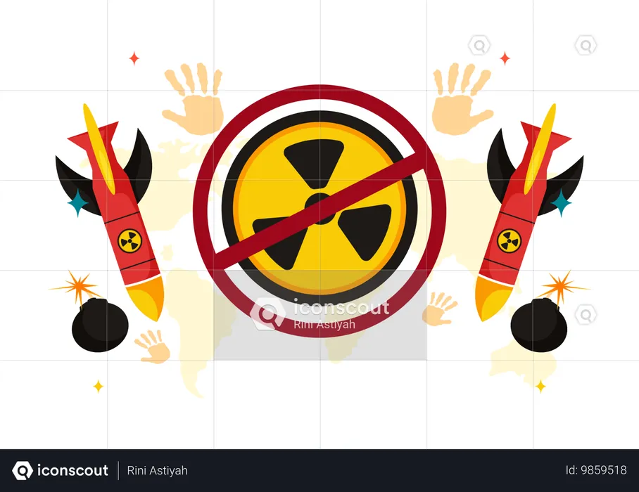 Day for the Elimination of Nuclear Weapon  Illustration