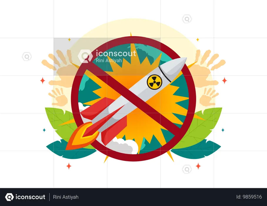Day for the Elimination of Nuclear Weapon  Illustration