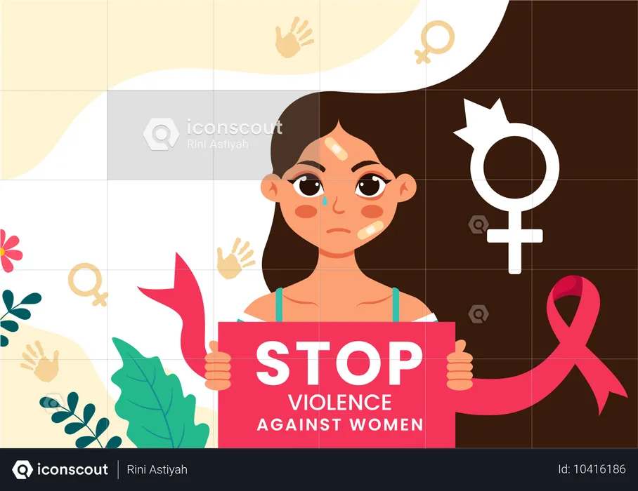 Day For The Elimination Of Violence Against Women  Illustration