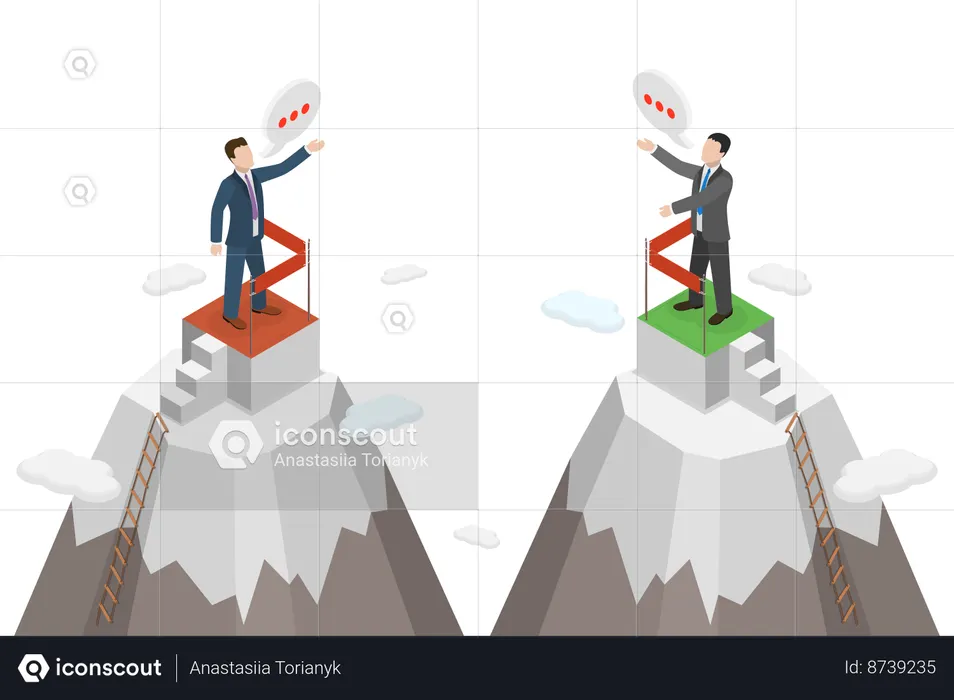 Debate Confrontation and Political Polarization  Illustration