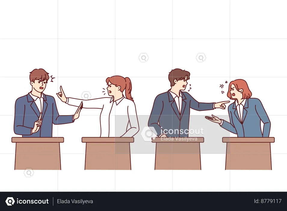 Debates of politicians  Illustration