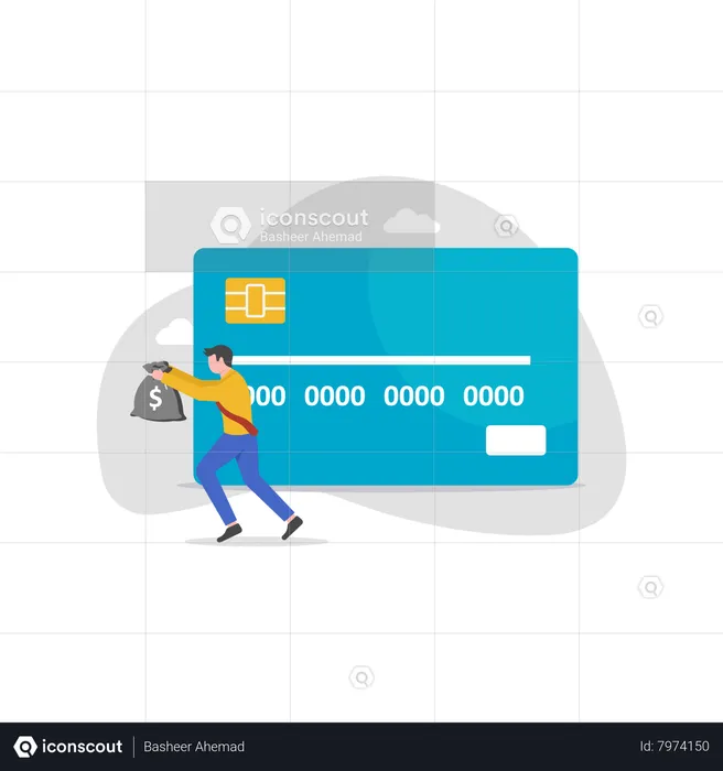 Debit card payment account fraud  Illustration