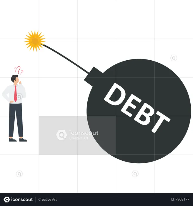Debt ceiling crisis  Illustration