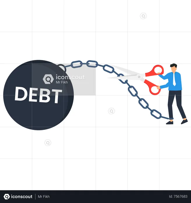 Debt free  Illustration