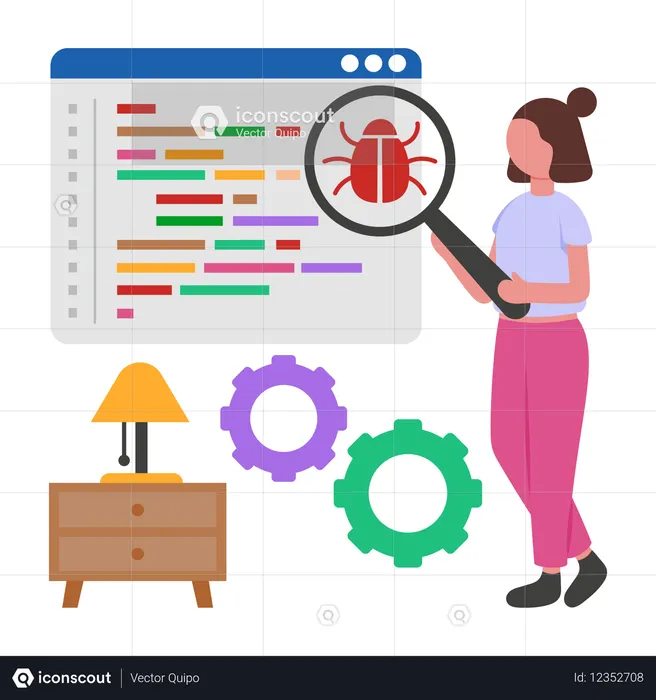 Debugger doing Software Testing  Illustration