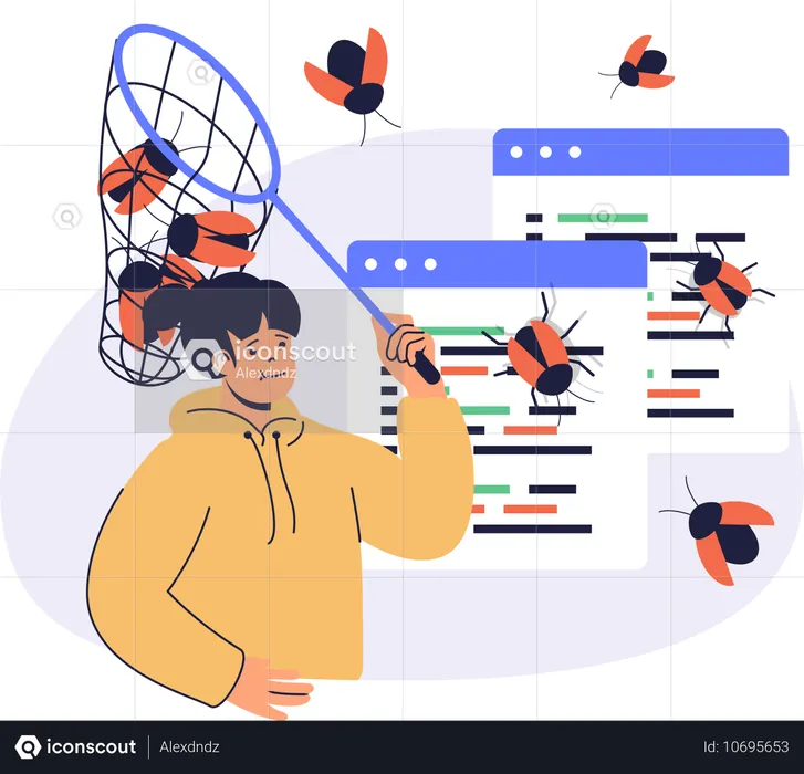 Debugging techniques applied on software  Illustration