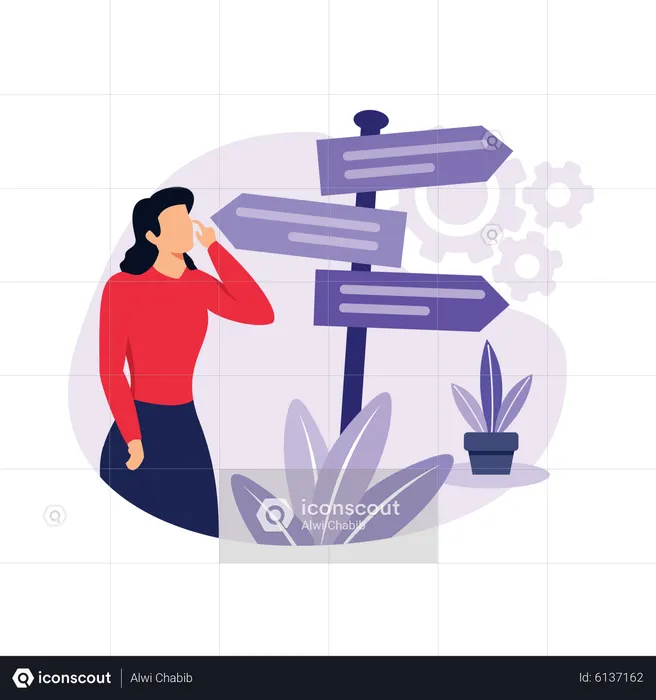 Best Premium Decision making Illustration download in PNG & Vector format